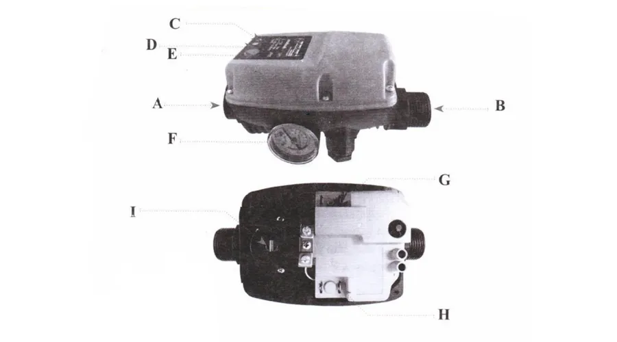 اجزاء اتومات پمپ آب شکوه مدل SH1