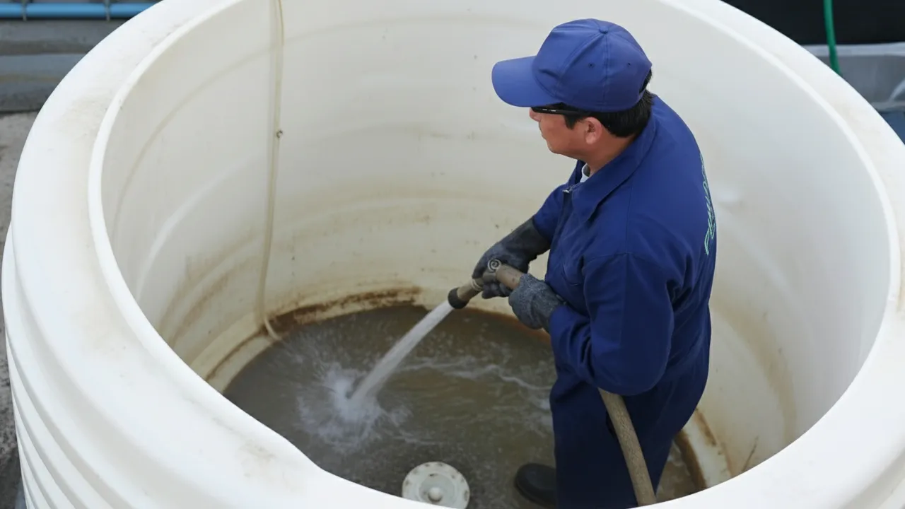 آموزش مرحله به مرحله شستن منبع آب در خانه