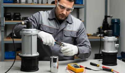 تعویض خازن پمپ کف کش