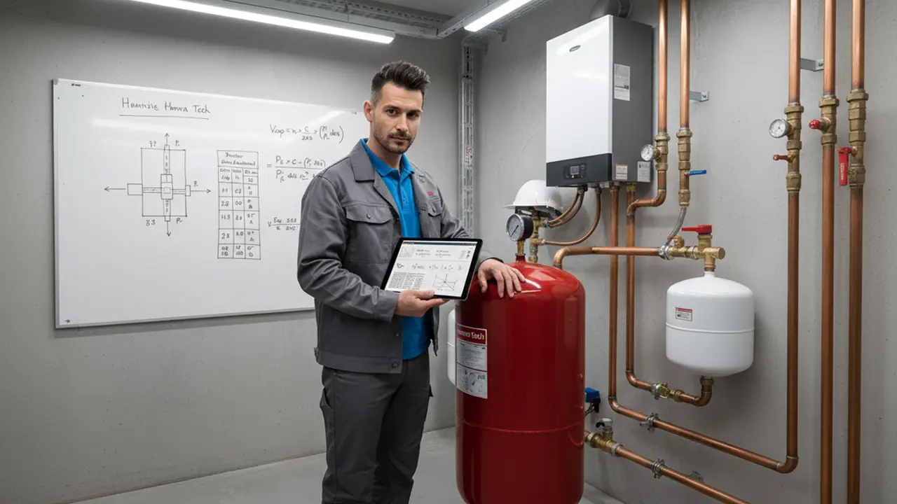 محاسبه حجم منبع انبساط بسته