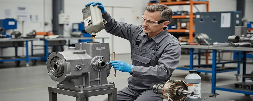 روانکاری گیربکس 90 درجه