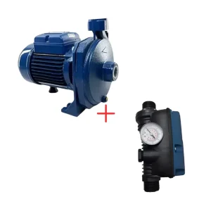 ست کامل پمپ آب الکتروژن 1 اسب + ست کنترل پنتاکس H2 (آبی) Hidromatic ایتالیا