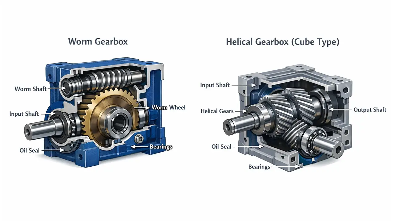 تفاوت گیربکس حلزونی و کتابی