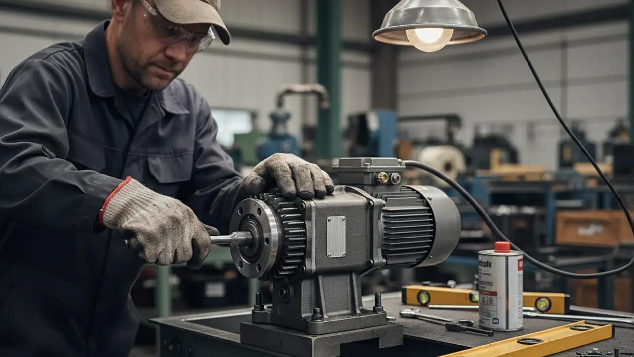 طریقه نصب گیربکس حلزونی