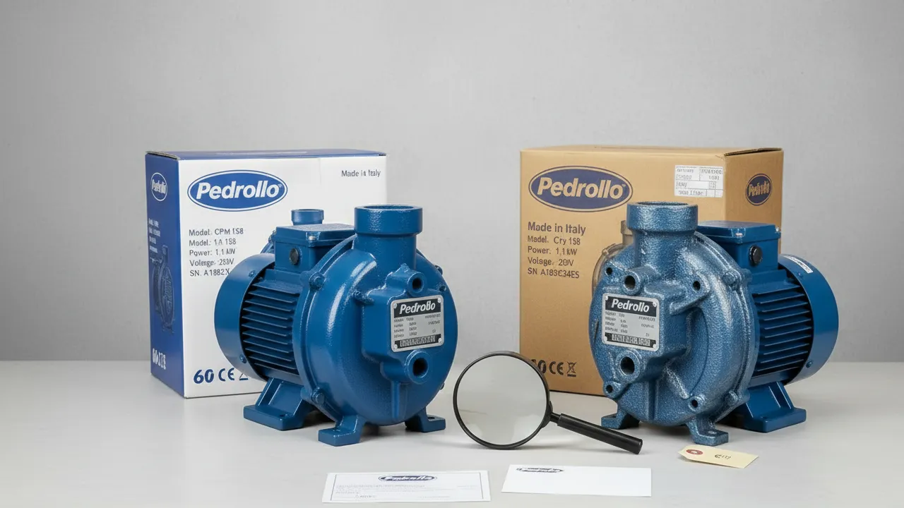 راهنمای کامل تشخیص پمپ پدرولو اصل از تقلبی